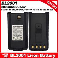 BL2001 2000mAh Li-ion Battery for Hytera Walkie Talkie HYT TC-610 TC-610S TC-610P TC-618 TC-620 TC-626 2Way Radios Extra Battery