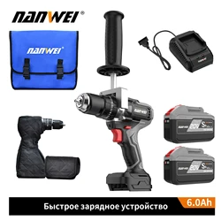 Trapano avvitatore a batteria NANWEI 21V 13mm trapano a percussione senza spazzole di grado industriale 1/2 