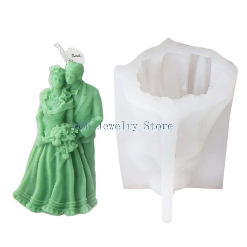 

F2TD Unique Moulds Groom and Bride Craft Molds Beautiful Figures Molds Art Portrait Moulds for Artistic Ornament