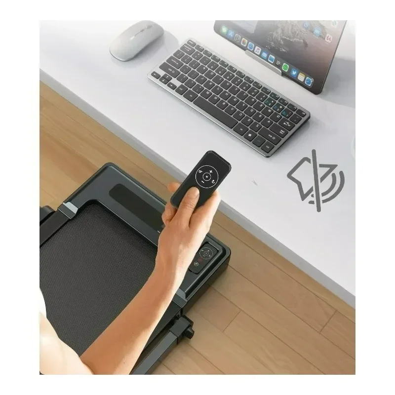 

Walking Pad Treadmill With Handle Bar Stable Structure Under Desk Portable Foldable Design For Home Daily Fitness Safe