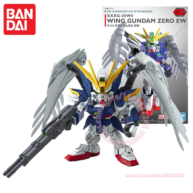 BANDAI SD EX-STANDARD XXXG-00W0 WING GUNDAM ZERO EW BB Warrior Collection Ornaments Peripheral Model Trendy Figure Assembling