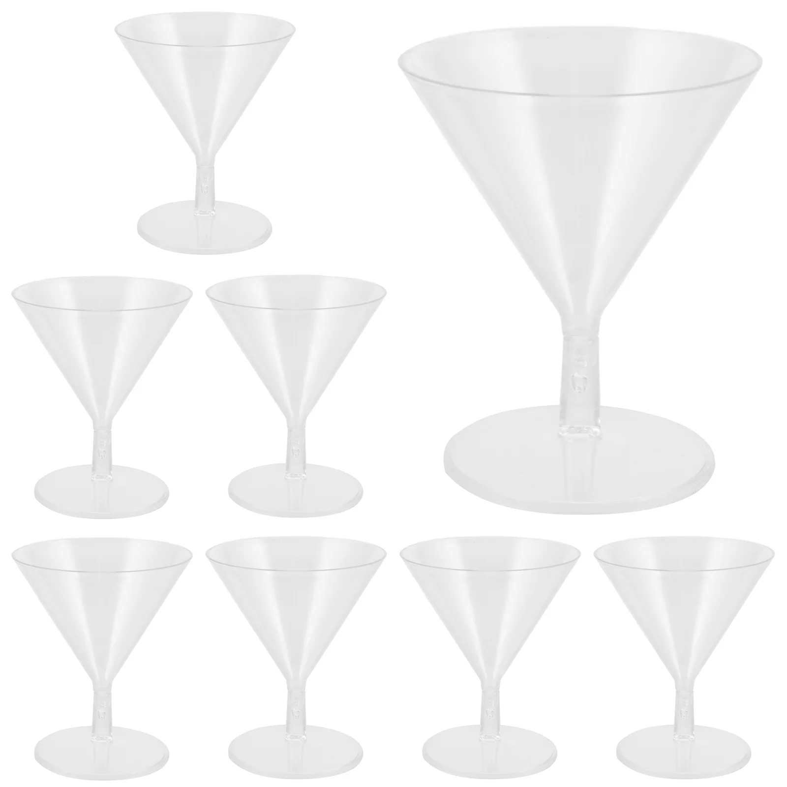 

8 Pcs Disposable Wineglass Beverages Cup Clear Cocktail Glasses Martini Whiskey Abs Cups