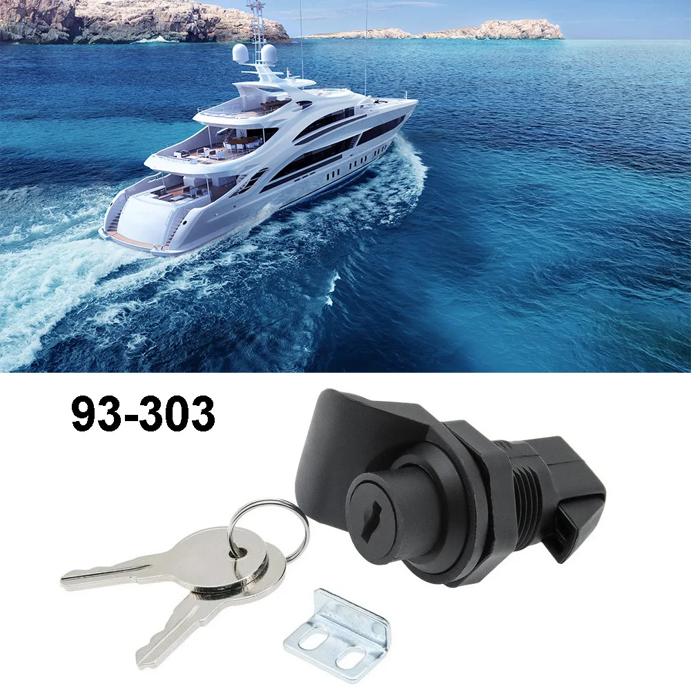 Push Latch Button Lock With 2 Keys 93-303 With 2 Key Boat Yacht RV Camper Locking Push Button Latch For Marine Boat Tool Box