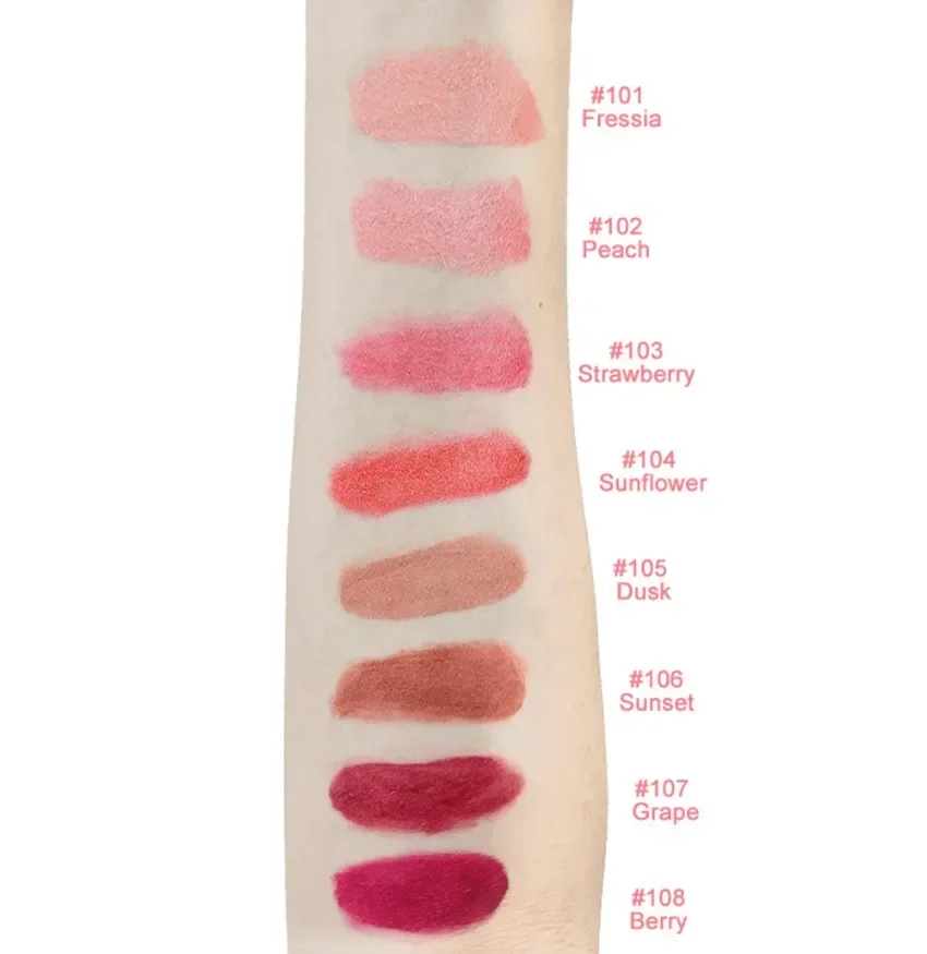 Monochromatyczny Kremowy Róż do Policzków Private Label Pigment Wodoodporny Lekki Naturalny Rozświetlający Kremowy Róż Makijaż Własne Logo Hurt