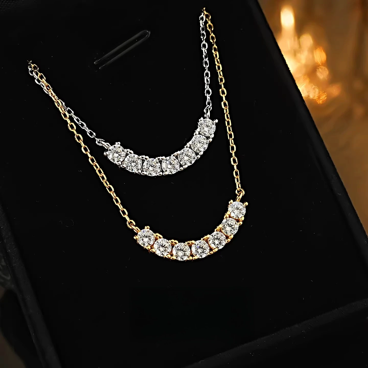 

S925 sterling silver smiling collarbone necklace for daily commuting, sweet and fashionable new women's jewelry