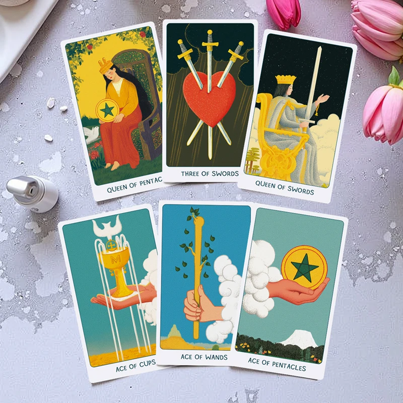 Baraja de Tarot para principiantes para niñas, cartas de Tarot profesionales auténticas de Inocencia del viaje, regalo para mujeres rusas y españoles