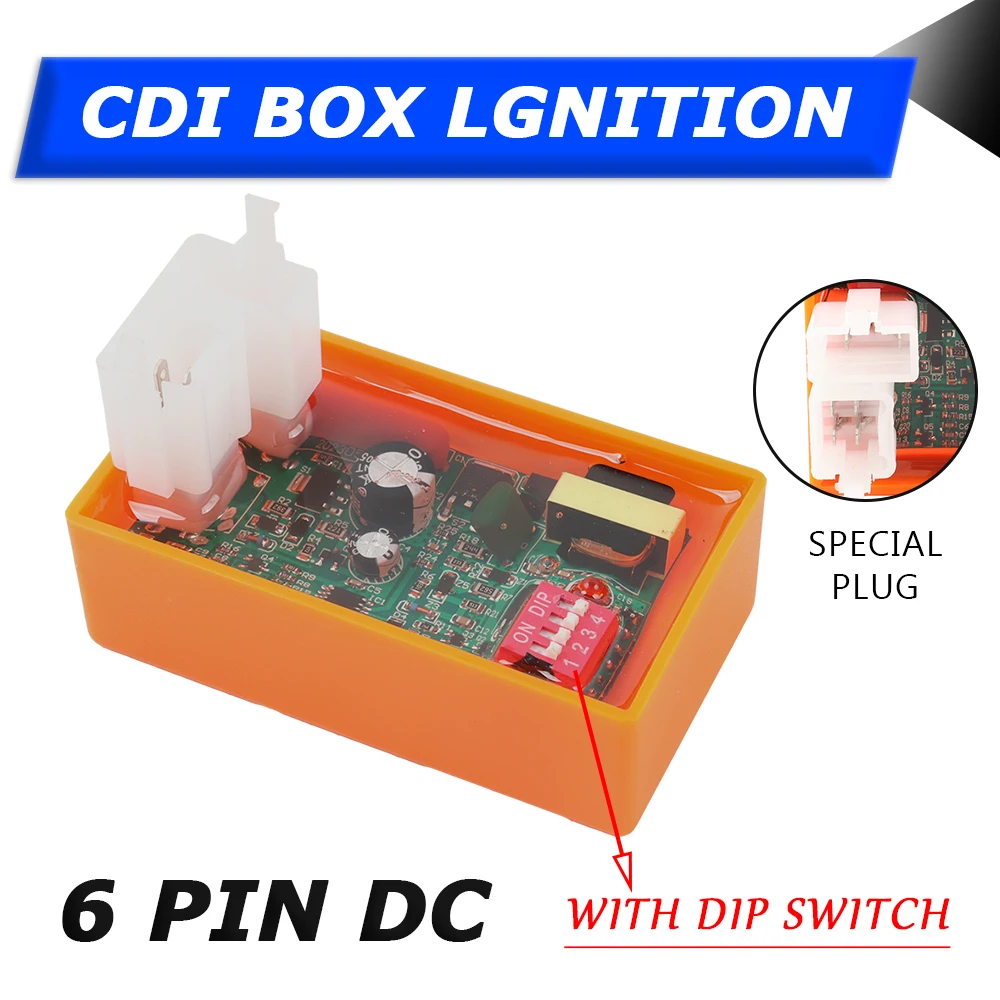 

6 Pin Motorcycle Ignition Ignite System Unit DC CDI Box DIP Switch For FT180 FT200 FT 180 CG 200 CG150 CG200 ATV250 Jonny150