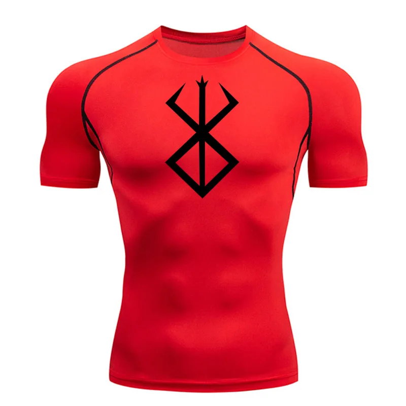 Men's T-shirt Compression Shirt Summer Quick drytop Sports Short-Sleeved Fitness Bodybuilding T-shirt Rashgarda MMA Long sleeves