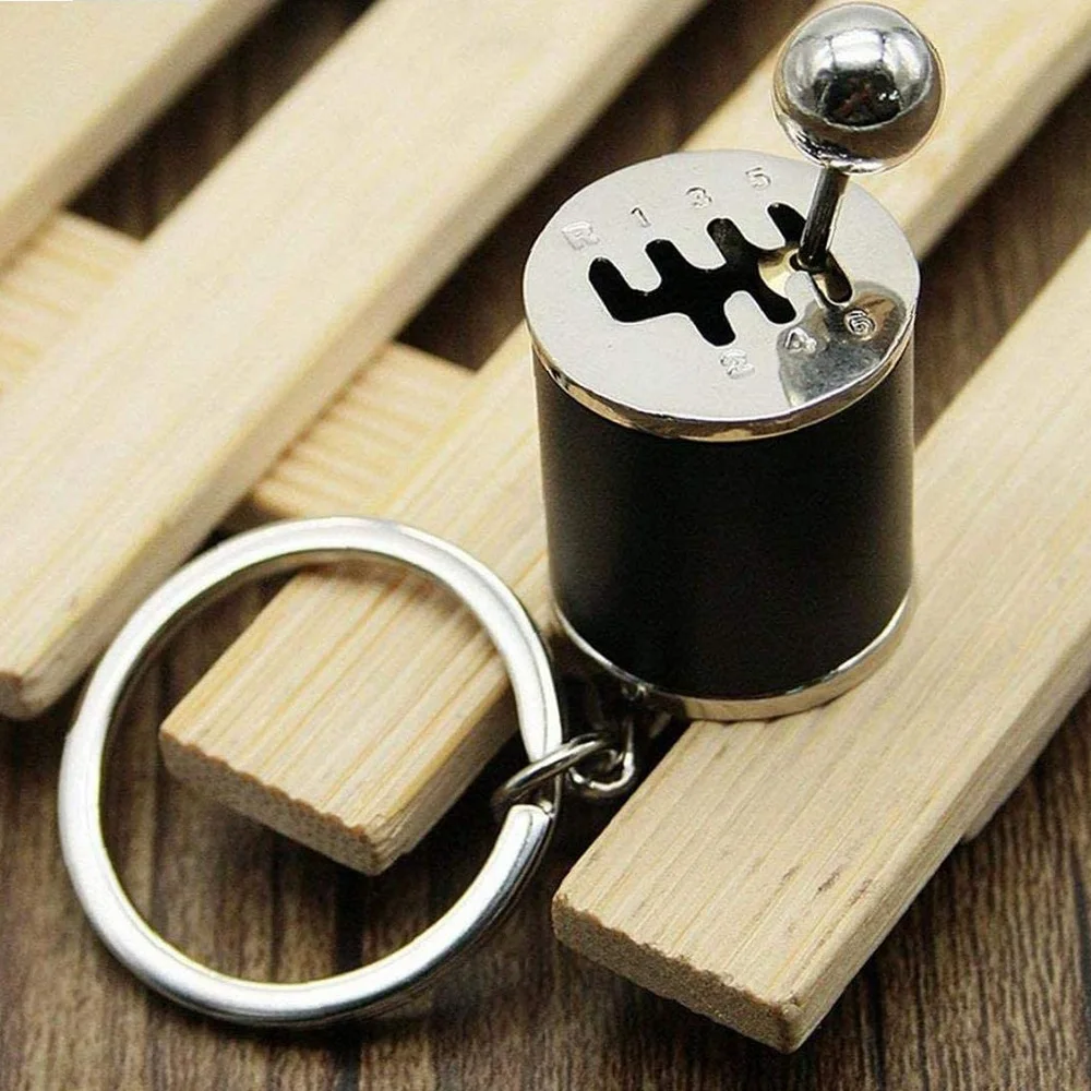 Creative Auto Parts Model 6-speed Gearbox Transmission Keychain Keyring Ring- Golden