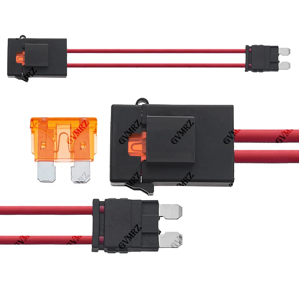 40A ACC Large Size Standard Mini Micro2 Size Car Fuse Holder 16AWG Non-Destructive Fuse Box ATM Blade Fuse Extension Cord 1A-45A