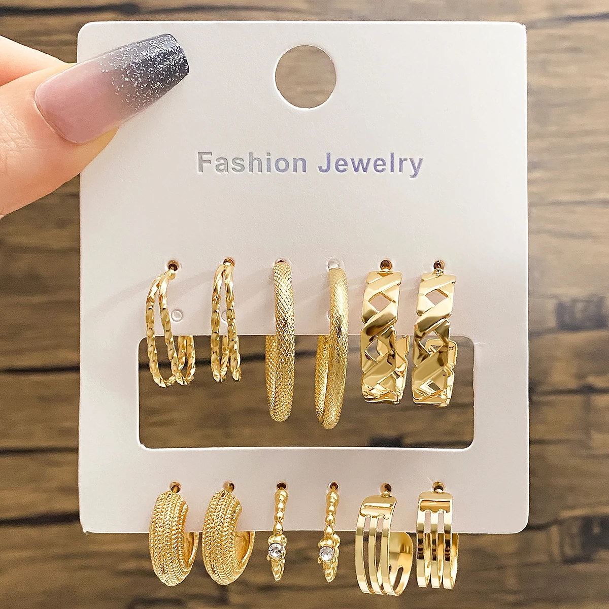 IPARAM-خمر المعادن هوب أقراط مجموعة للنساء ، الجوف ، هندسية ، فراشة ، زهرة ، الدوائر ، الفتيات ، موضة مجوهرات هدية