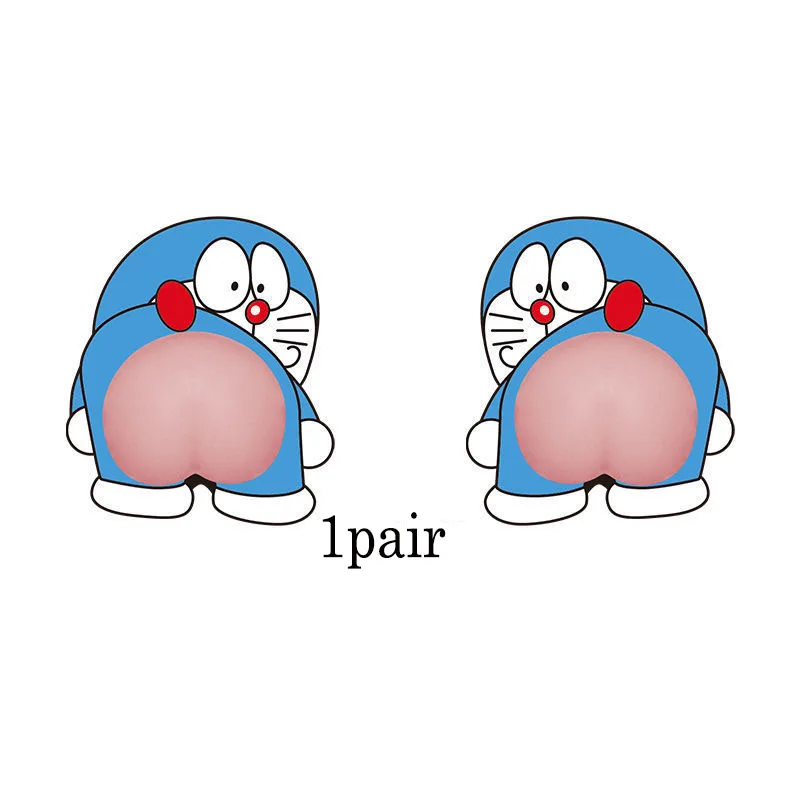 Silicone 3D Anti-Scratch Car Body Sticker Cartoon Bumper Protection Doraemon Bumper Sticker