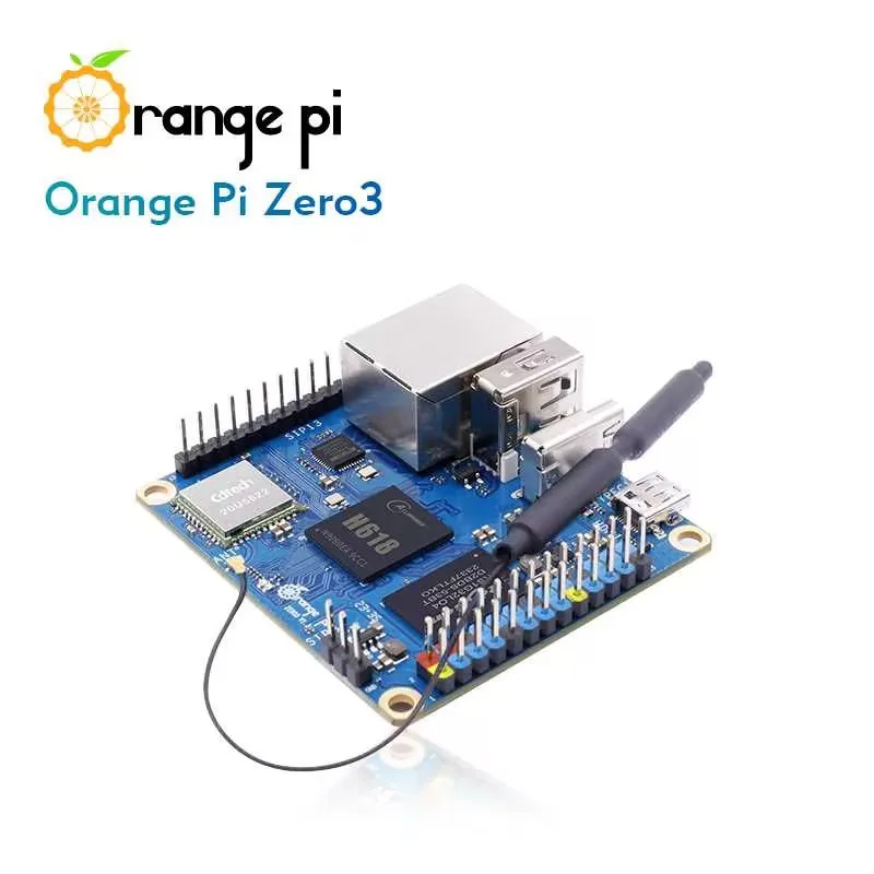 Orange Pi Zero 3 4GB 2GB 1GB RAM Allwinner H618 64-bit 16MB SPI Flash Dual Band WiFi5+BT 5.0 Gigabit LAN Port Single Board