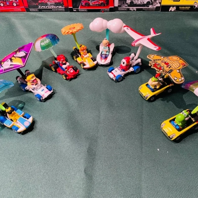 العجلات الساخنة لفيلم سوبر ماريو بروس كارت بلاي سيارة واريو لويجي سباك فان كوبا تروبا العلجوم دونكي كونغ يلقي نموذج سيارة لعبة #4