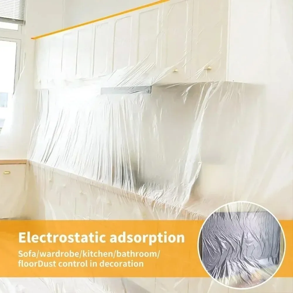 Transparent Self-adhesive Dustproof Film Waterproof Disposable Furniture Protection Film Plastic Thickened