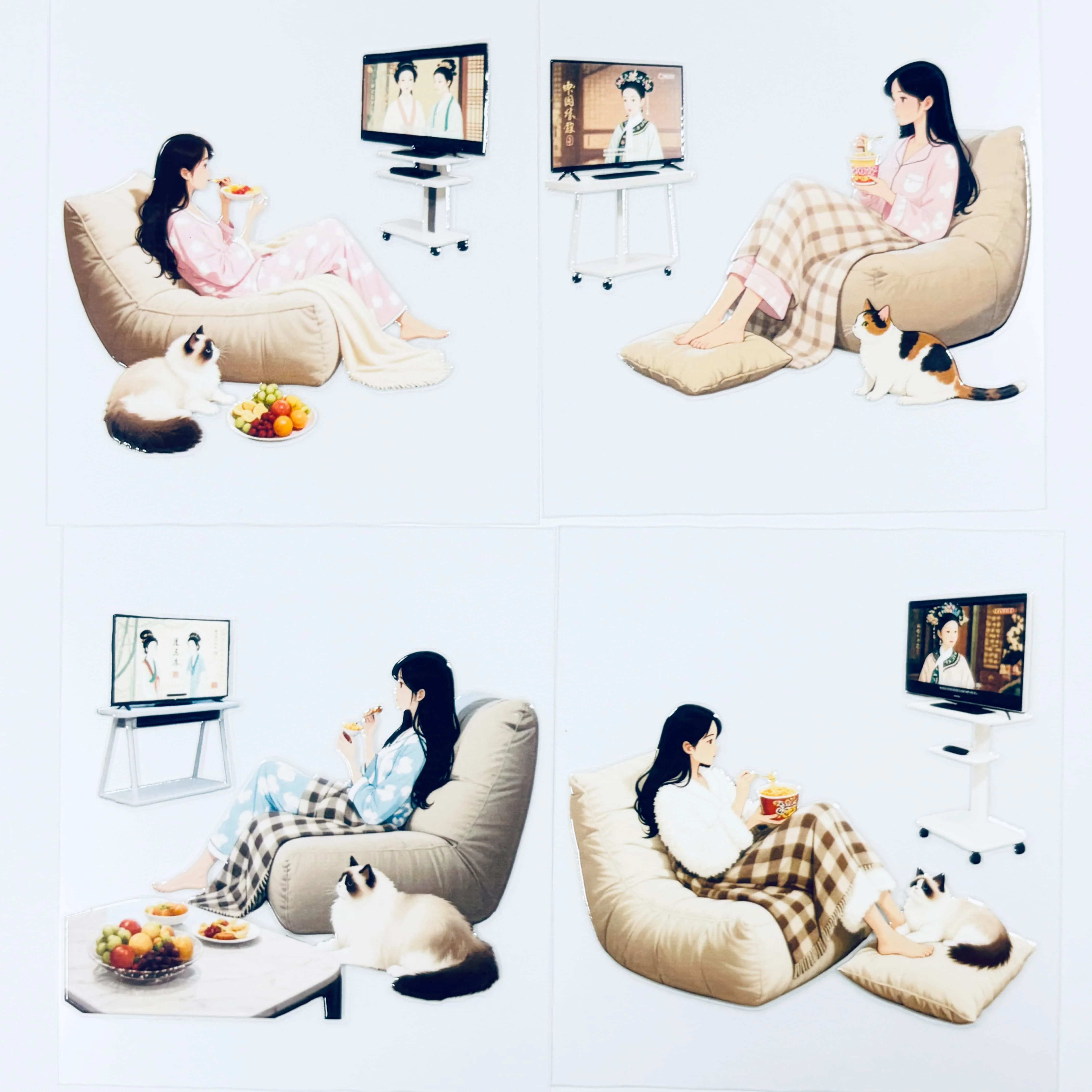 9.24 New 16 Models, Sticker DIY PET Beautiful Woman Model, Mobile Phone Back Card Collage