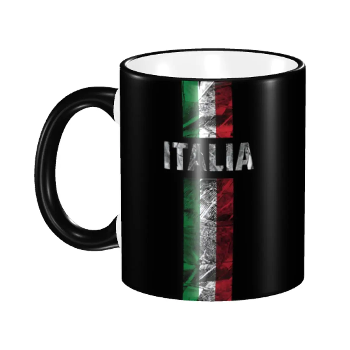 

Custom Italy Flag Mug DIY Italian Stripe Patriotic Pride Ceramic Milk Tea Coffee Cup