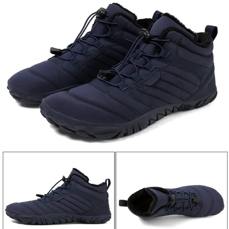 

Men‘s Waterproof Snow Boots Women's Winter Snow Sneakers Outdoor Hiking Shoe Travel Winter Plush Warm Barefoot Casual Ankle Boot