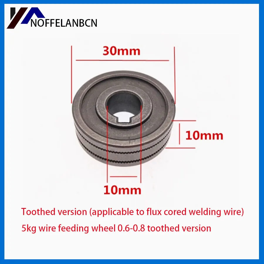 Roue d'Alimentation de Fil 0.6 0.8 Machine spatirée Sans Gaz 5KG, Machine à Souder, Guide Fil, Dents de Courroie