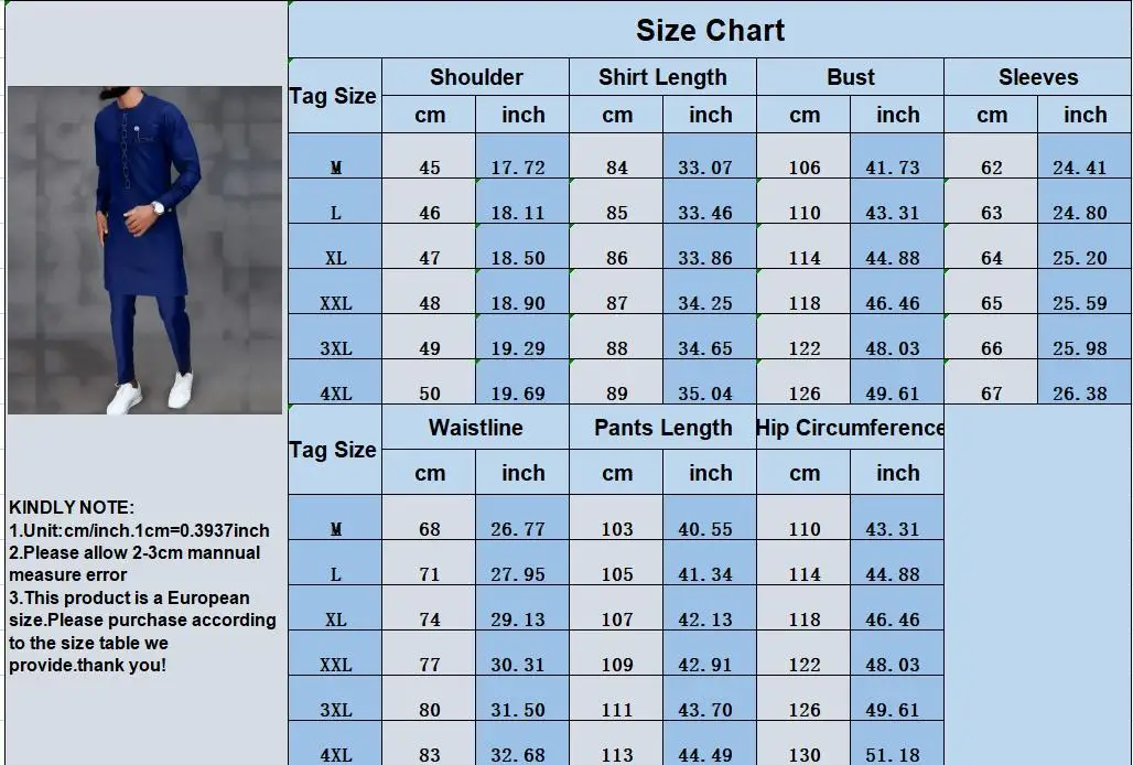 Afrikanische traditionelle Mann Outfit Männer 2 Stück Anzüge lang ärmel ige Rundhals ausschnitt männlich setzt Hemd Top Hose ethnischen Stil Freizeit kleidung Kleidung – Detail 1