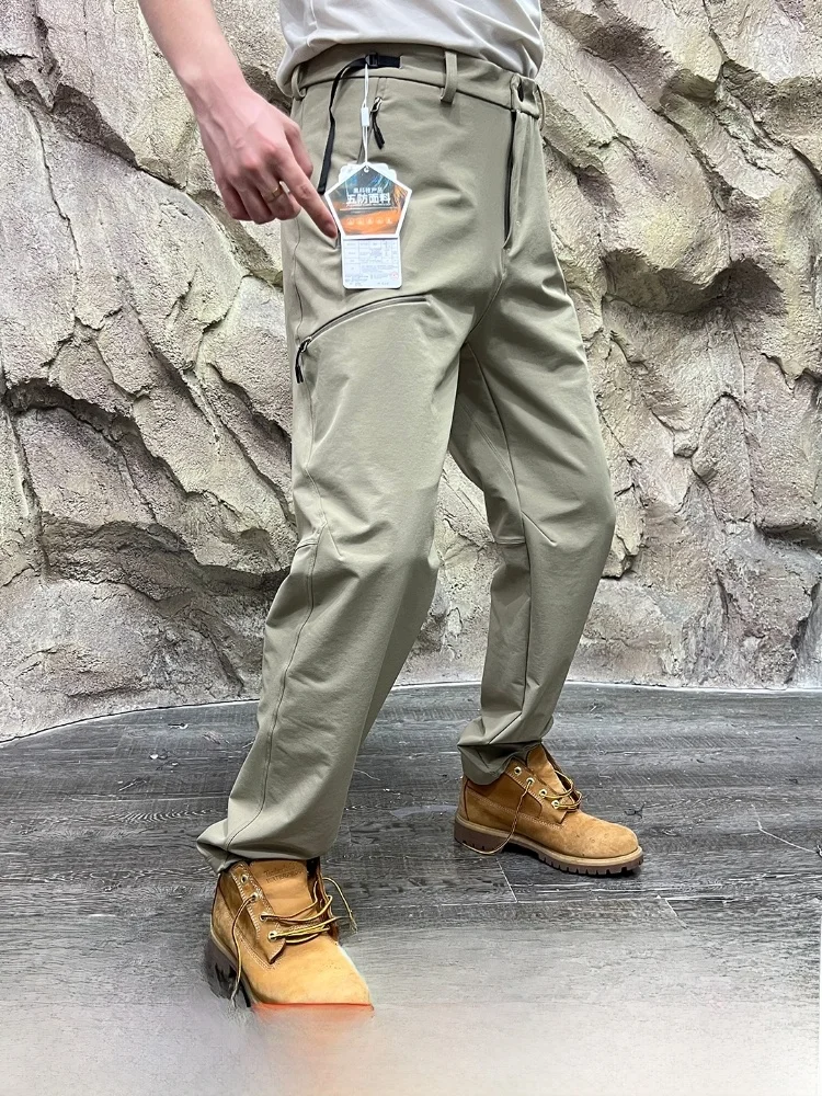 

Outdoor Men's Soft ell Casual Pants 3D Tailoring Tee-Proof Technology Autumn Faionable Straight Leg Elastic Waist