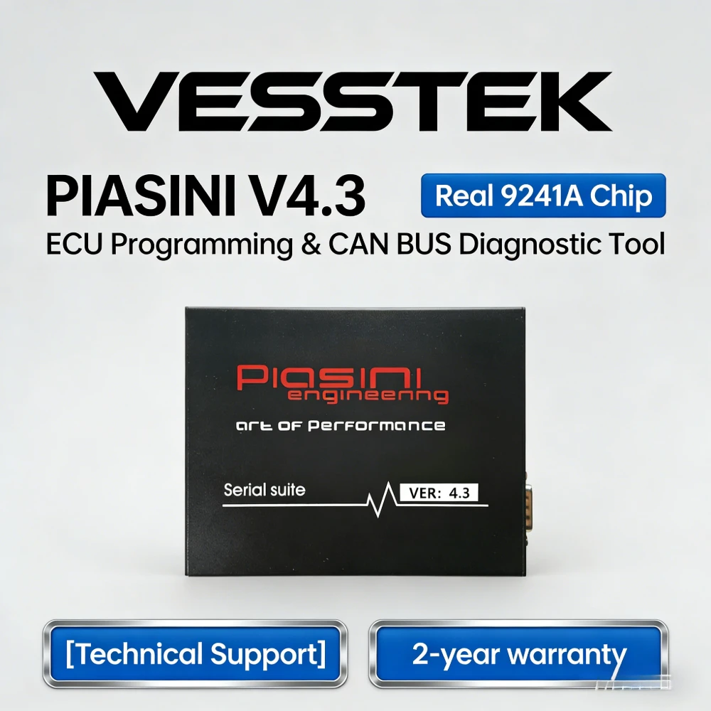 

VESSTEK-PIASINI V4.3 Real 9241A Chip Master ECU Programmer Serial Suite Piasini 4.3/4.1 JTAG-BDM- K-line-L-line-RS232- CAN