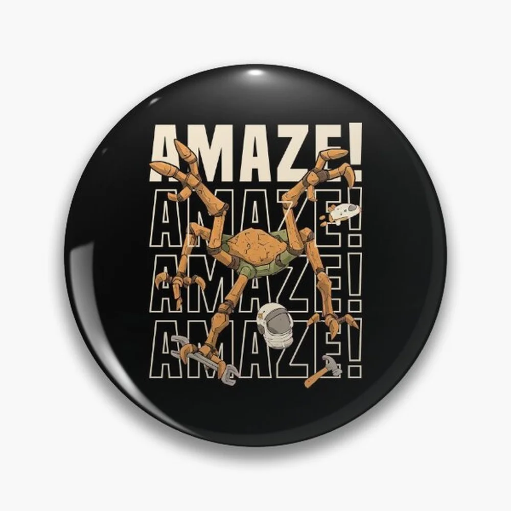 CoRocky Amaze Hail Mary Book Pin Holographic Star Heart Pin Brooches Laminated Button Fashion Accessory