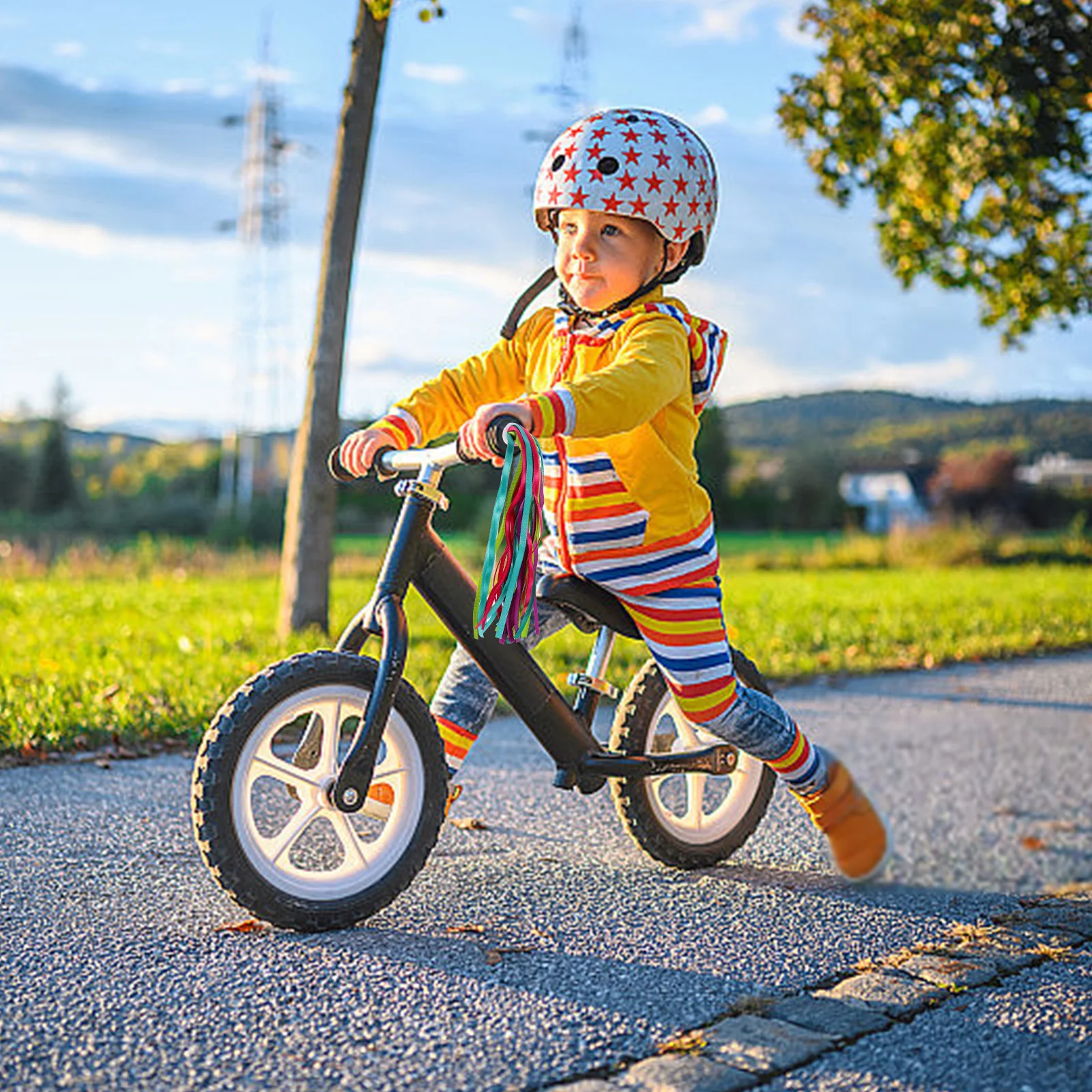 

Colorful Handlebar Streamers for Bikes One Pair Shiny Tassels Fit Carrier Bicycle Decoration Fly in Wind Outdoor Ride
