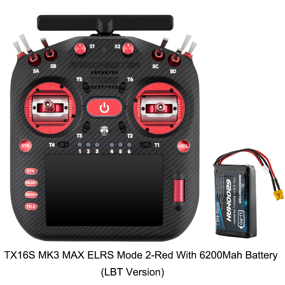 Pre-order RadioMaster TX16S MK3 MAX 2.4GHz 900MHz AG02 CNC Hall Gimbal 5 inch IPS touchscreen EdgeTX ExpressLRS radiocontroller