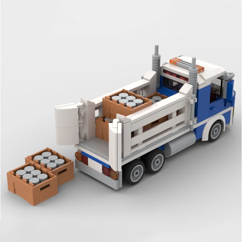 City Vehicle Series Entrega Truck Building Blocks Model, Tijolos Display Coleção, Brinquedos para crianças Presentes, 261Pcs