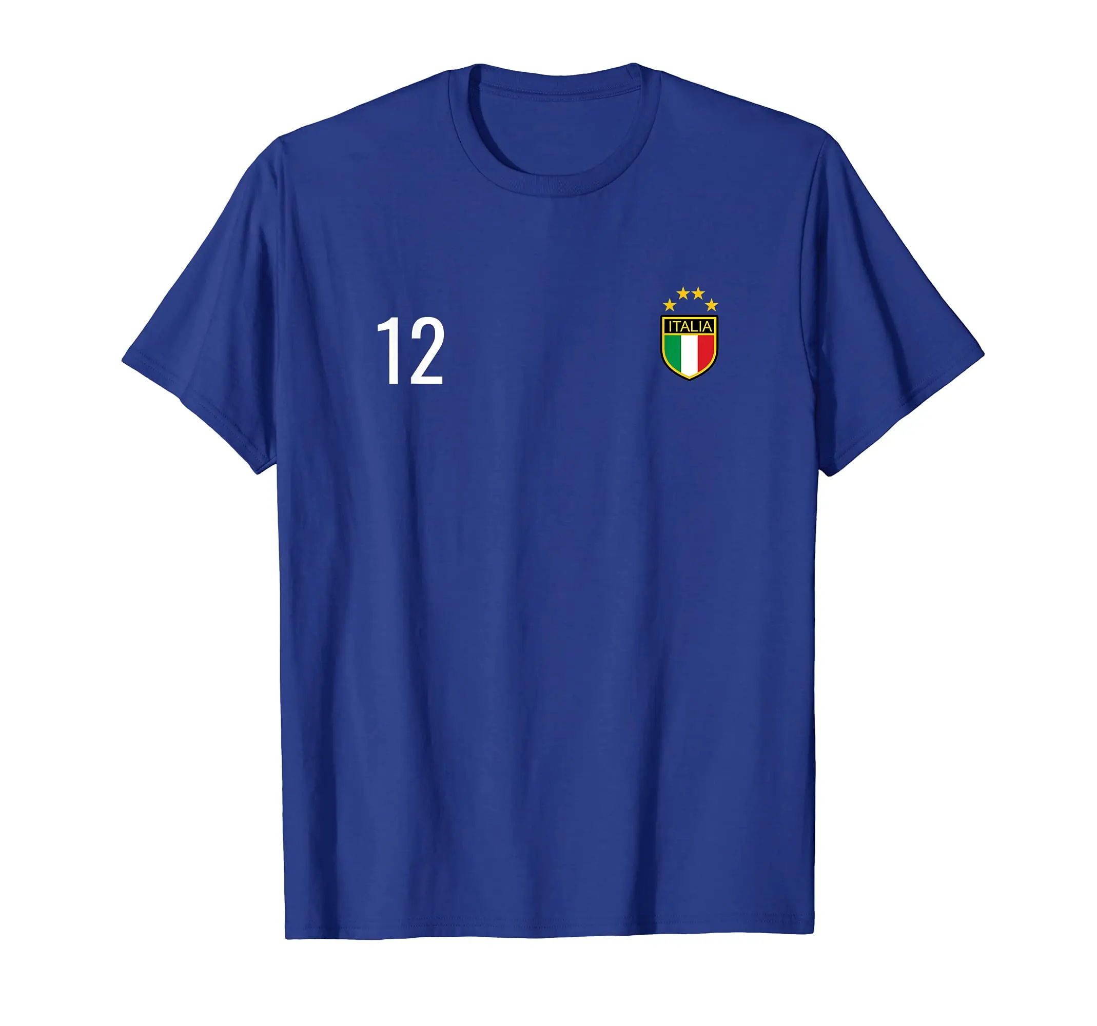 Italia Number 12 Soccer Flag Football Twelve Jersey Italy T-Shirt