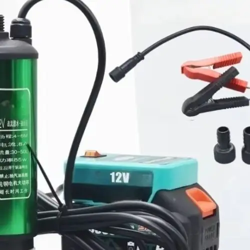 Portable 12V Oil Water Diesel Transfer Pump For 18V Battery Submersible Fuel Pump 30-50L Min Flow Industrial Tool