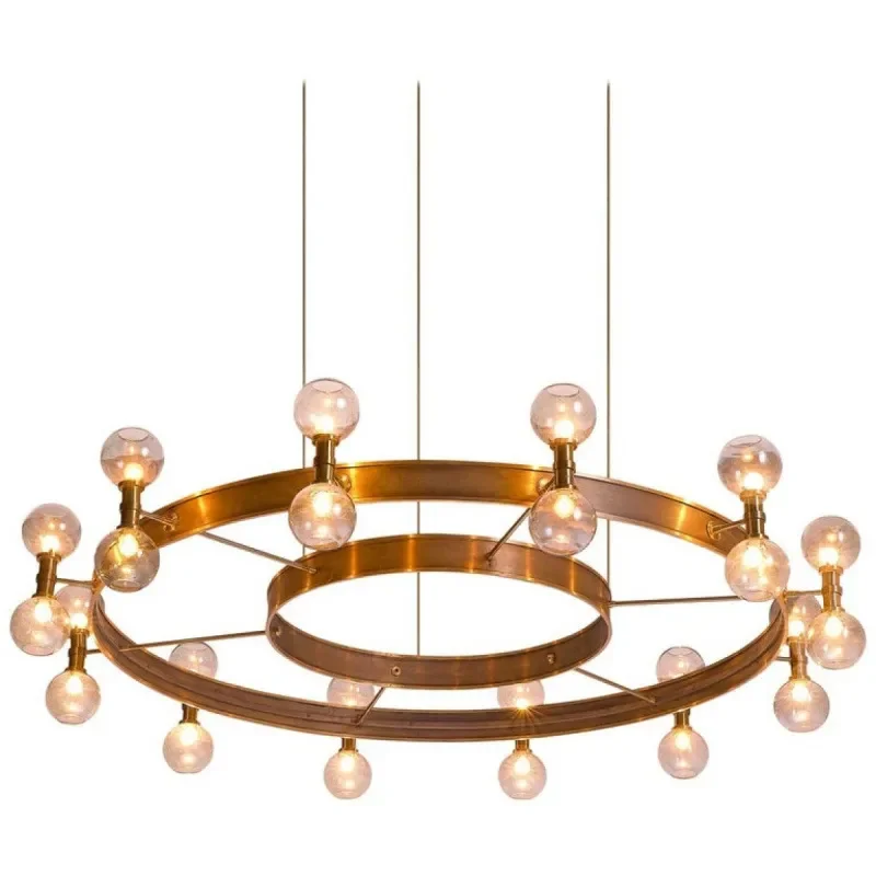 Modern Crystal Chandelier for Hotel Lobby Bar Counter Banquet Hall Dining Room Private Club Lighting Fixture