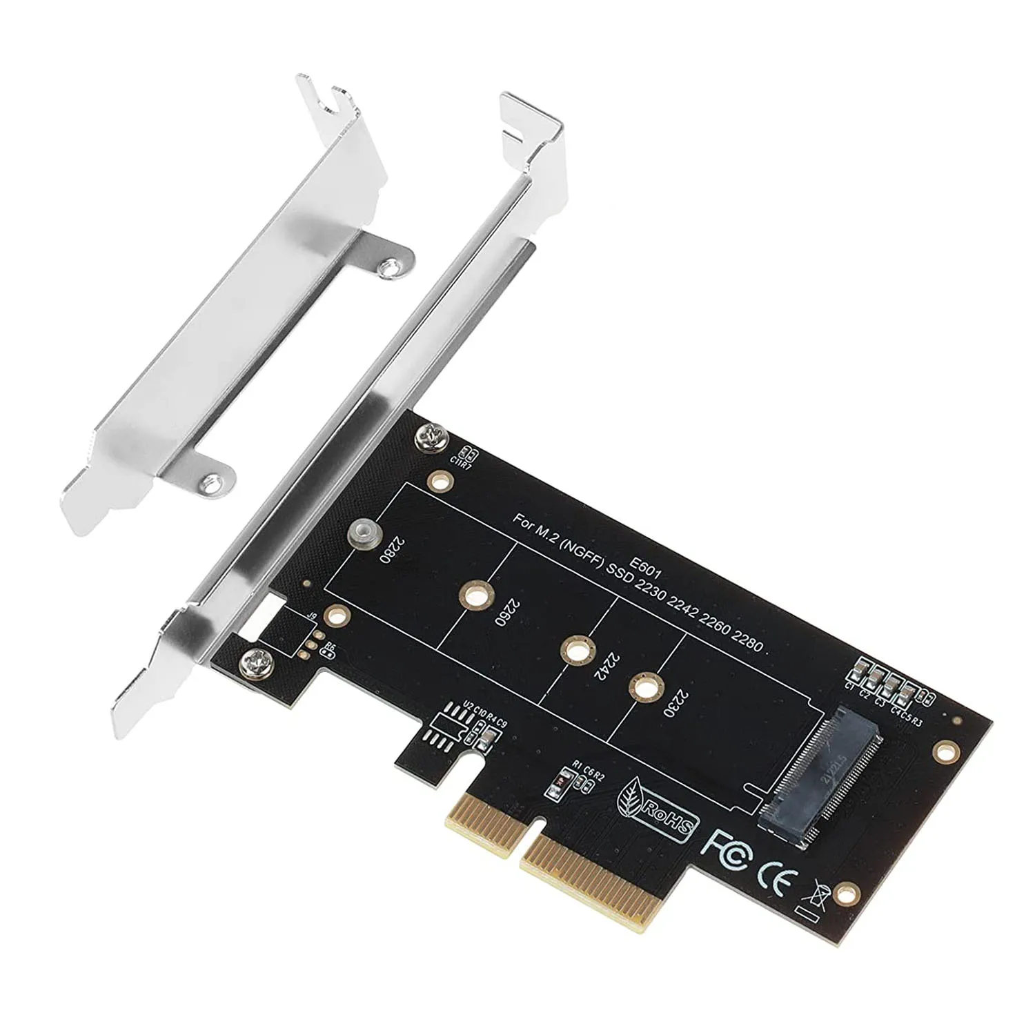 M.2 NGFF SSD M Key NVME PCIe 3.0 x 4 Card Adapter Support M.2 PCIe 2280, 2260, 2242, 2230