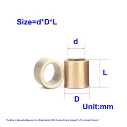 Poedermetallurgie Olie Met Koperen Huls Messing Bushing Voering Dunne Binnendiameter 3 4 5 6 8 Mm