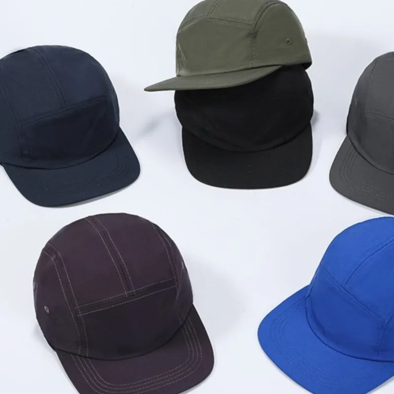 Fitted Athletic Summer Waterproof quick-drying Baseball Cap Solid men Fashion Sunshade Flat Tongue Hat Travel Outdoor M613