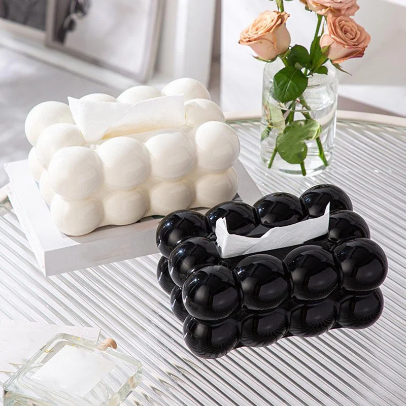 Bubble Shape Tissue Box Holder Living Room Tissue Case Cover Toilet Paper Dispenser Case Kitchen Napkin Holder Box