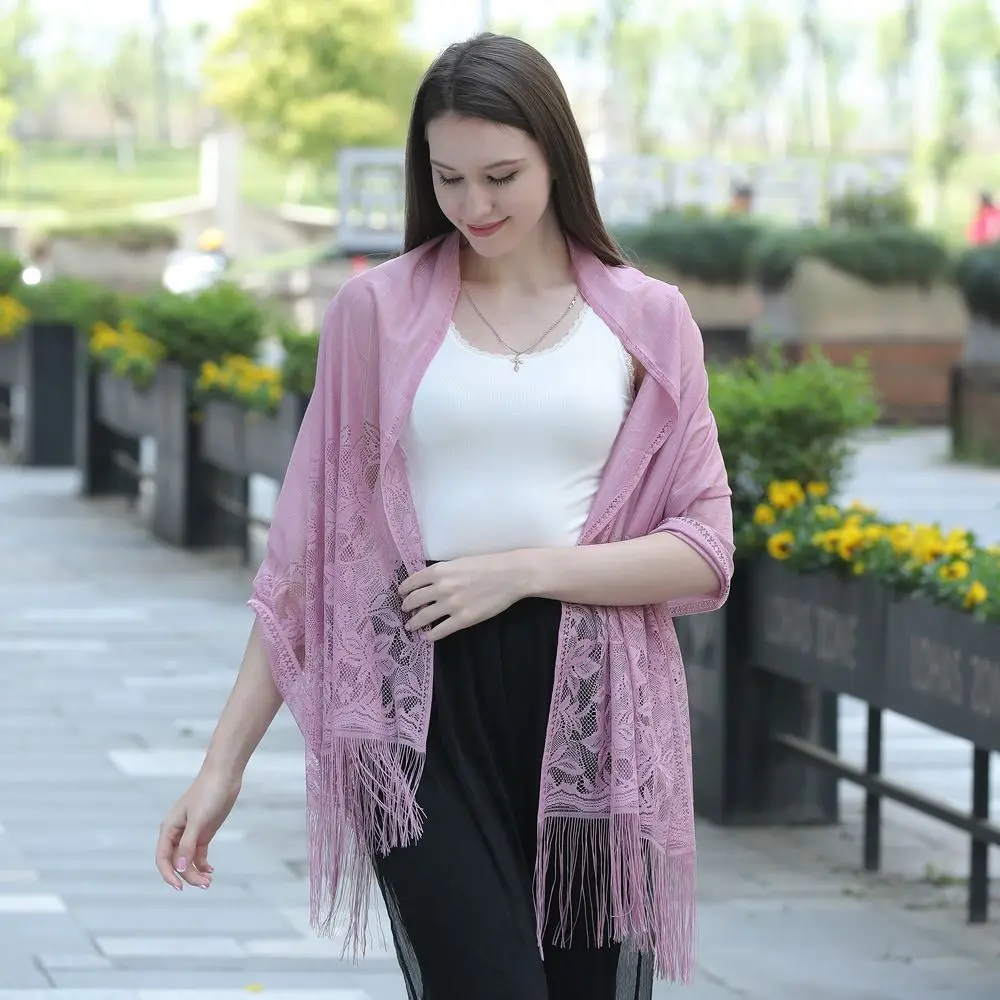 Shawl Neckerchief Bridesmaid Shawl For Female Dress Shawl Sunscreen Shawl Lace Scarf Women Scarf Beach Yarn Bride Shawl