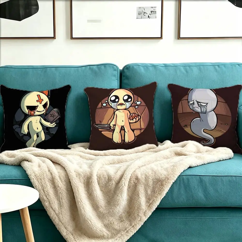 game T-The Binding of Isaac Square Double-Sided printed Pillow Case Bedroom Bedside Pillow Sofa Cushion Cover