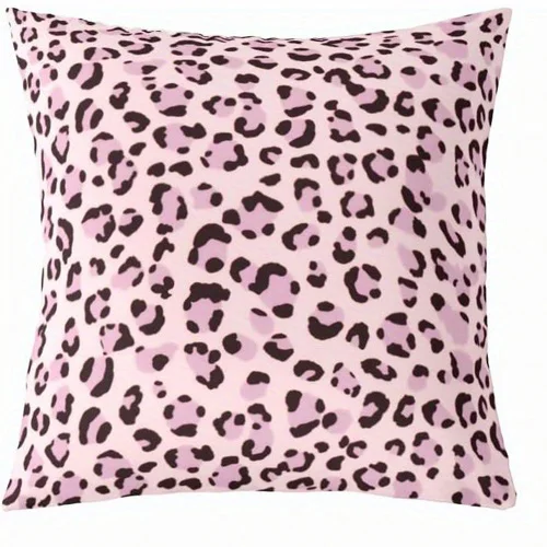 Home Decor Pink Leopard Pattern Decorative Pillow Covers Pattern Cushion Cover Suitable for Sofa Bedroom Car Pillow Cover
