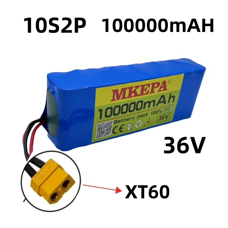 Mkepa 10S 2P 36V 100000Mah 18650 Li-Ion Batterij 1000W Hoog Vermogen En Capaciteit 36V Motorfiets Scooter