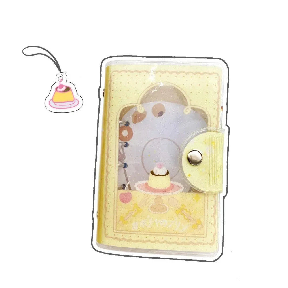 

Girl Glitter A7 Size Binder Pudding Pocket Removable Four-Leaf Clover Binder Stationery Sticker Storage Book Loose-Leaf Notebook