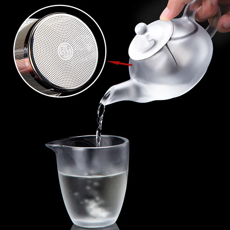Ink and wash glazed tea set household light luxury high-end teapot teacup kung fu