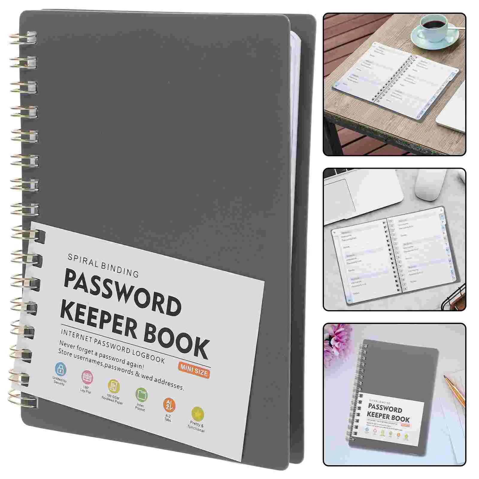 Password Book Small Internet Address Notebook Management Notepad Record for Websites Multipurpose Log Pp