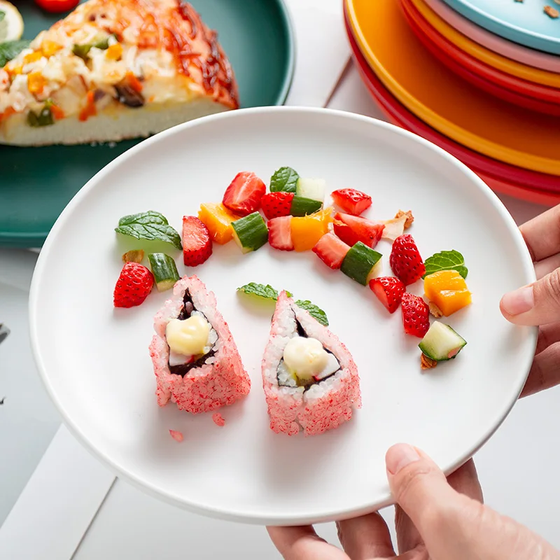 مجموعة أطباق الميكروويف الجمالية الزفاف سلطة الحلوى مطعم أواني الطعام المطبخ Pratos De Jantar صينية تقديم المطبخ #3