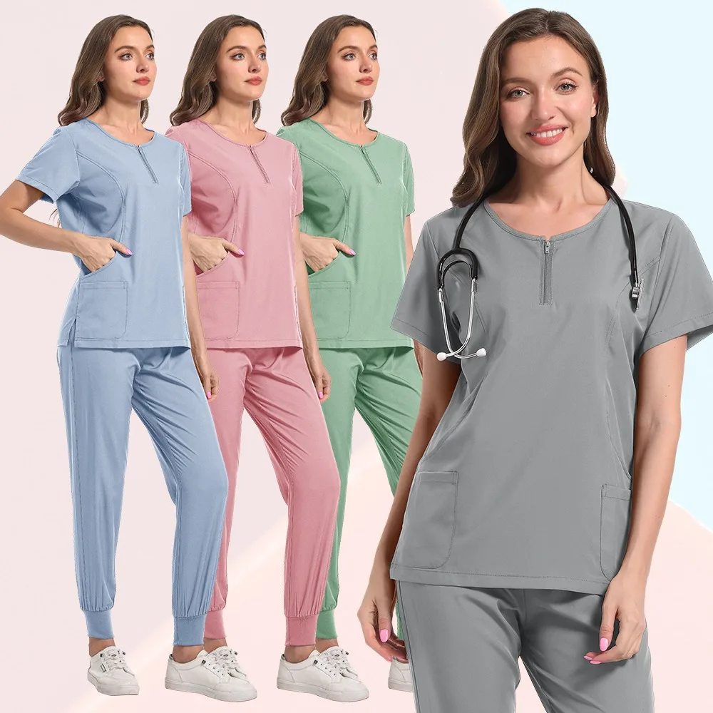 Scrubs Medical Uniforms Woman Nursing Articles High-quality Working Clothes Unisex Simple Surgical Uniform Breathable Scrub Sets