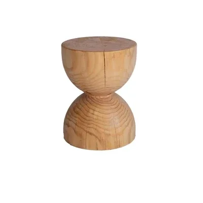 Wuli Home Coffee Table Stool Short Simple Solid Wood Stump Wabi-sabi Homestay Furniture Decoration Wood Creative Furniture