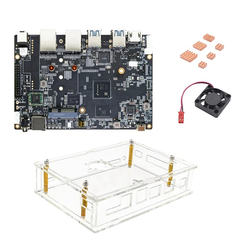 

Для Bananapi Φ плата разработки + Φ + вентилятор + радиатор Spacemit K1 8Core BPI-F3 2G + 8G EMMC 2,4G/Φ Wifi BT4.2 плата