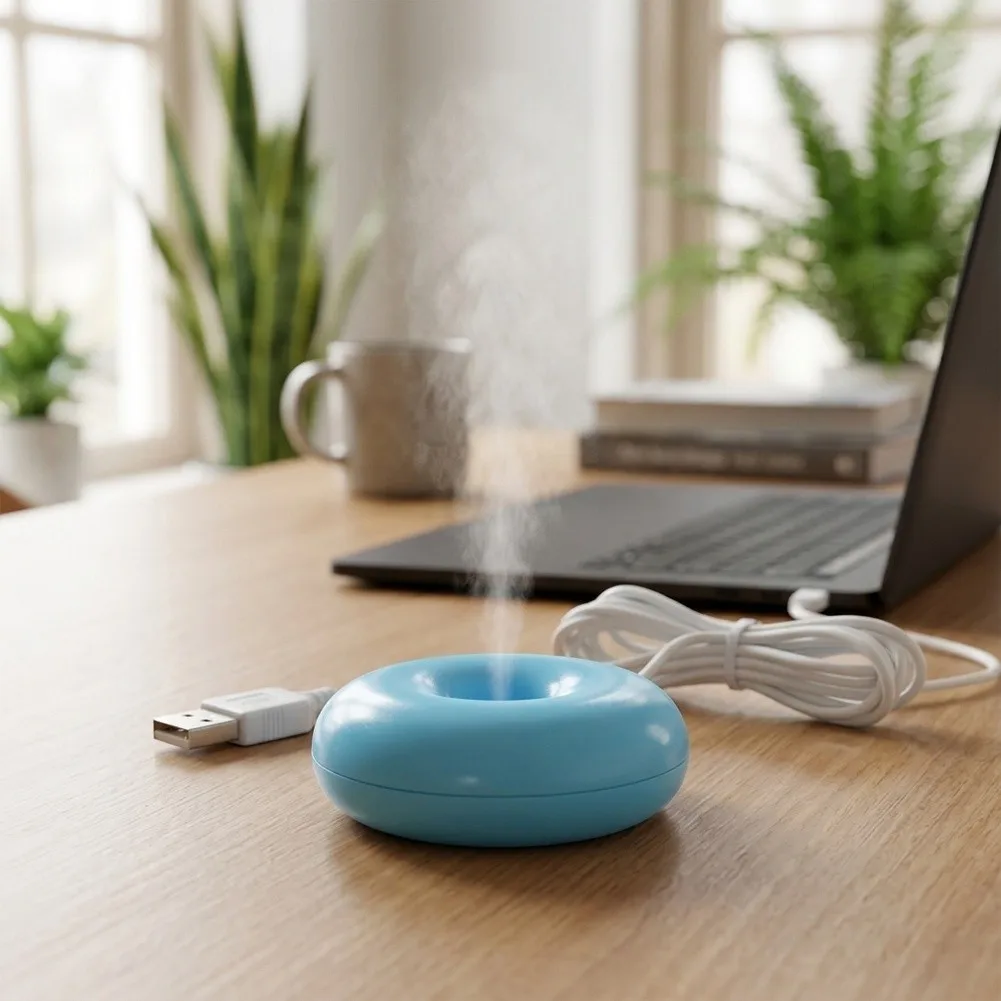 1pcs Home Purifier Diffuser Steam Water Cut-off Protection for mini Donut Negative for ion Humidifier For Home Office Desktop