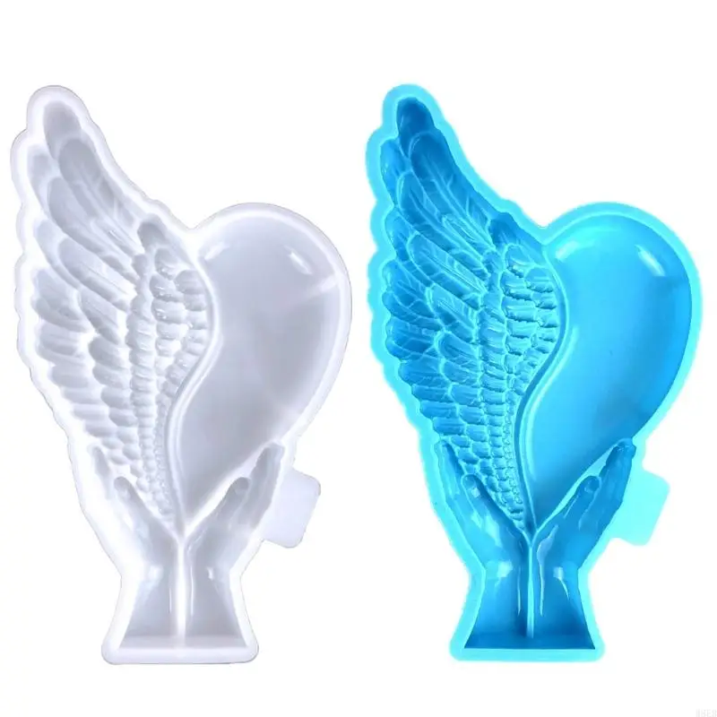 

Holding Wing Heart Epoxy Resin Mold DIY Mold Table Ornament Making Tool W8EB